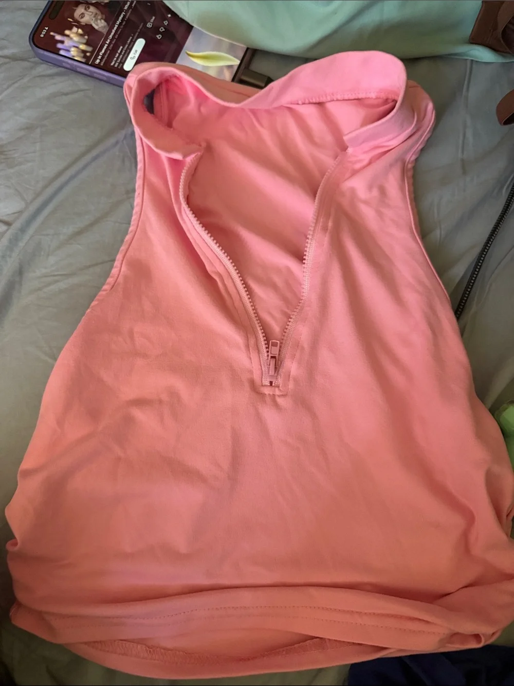 SHEIN Light Pink Pleated Skater Skirt